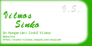 vilmos sinko business card